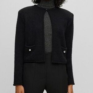 New-HUGO BOSS Ficily Wool, Alpaca & Cashmere-Blend Cardigan